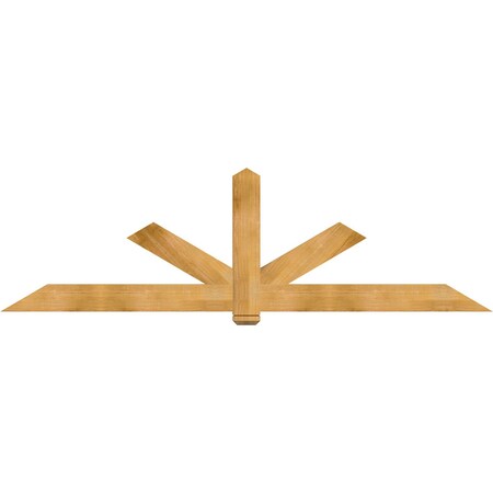 Ekena Millwork Kennewick Timber Gable Bracket, Western Red Cedar, 108"W x 31 1/2"H x 2"D x 6"F, 7/12 Pitch GBW108X31X0206KEN00RWR